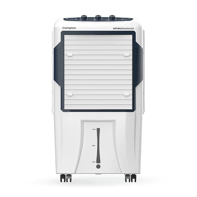 Crompton Optimus Comfort 65 Litres Desert Air Cooler for home | Low Noise Operation | Large & Easy Clean Ice Chamber | High Density Honeycomb Pads | Everlast Pump | Humidity Control