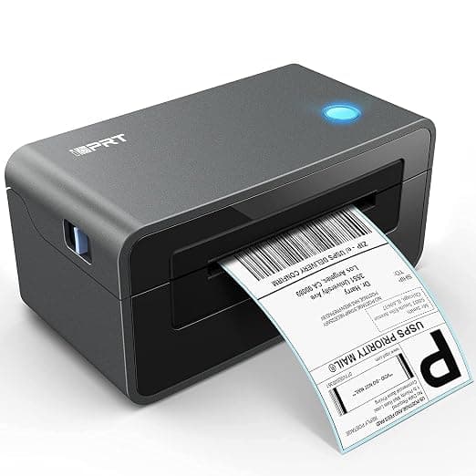 iDPRT SP410 4x6 Thermal Label Printer, USB Desktop Shipping & Barcode Printer for Small Business, Amazon & Courier Labels, Inkless Label Printer Compatible with Windows/Mac/iOS/Android